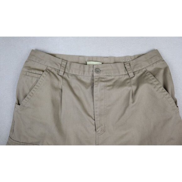 ALPINE RIDGE MEN'S BEIGE PLEATED FRONT KHAKI CARGO SHORTS SIZE 36 - 8.5" INSEAM - Picture 3 of 16